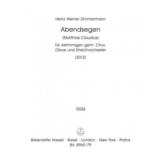 Abendsegen - Zimmermann, Heinz Werner