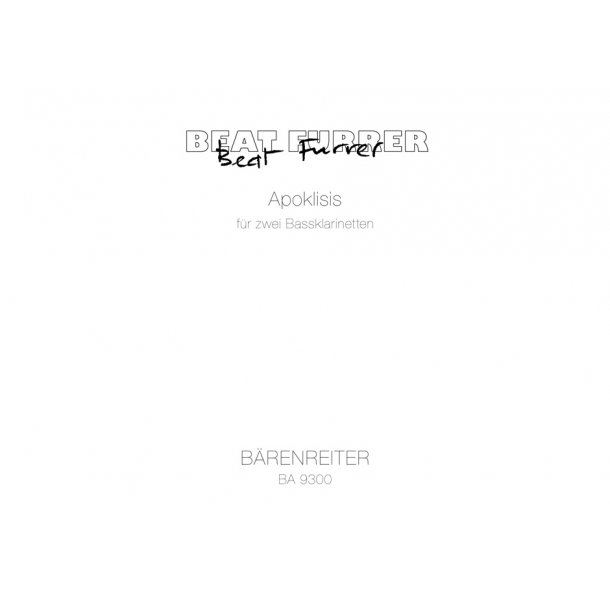 Apoklisis - Furrer, Beat