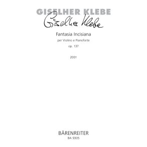 Fantasia Incisiana - Klebe, Giselher