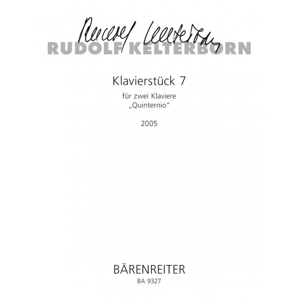 Klavierst&uuml;ck 7 - Kelterborn, Rudolf