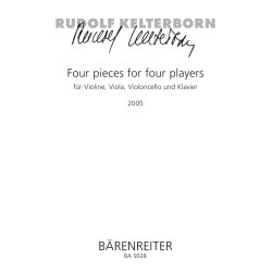 Four Pieces for four Players - Kelterborn, Rudolf