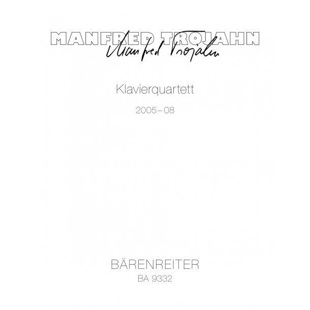 Piano Quartet - Trojahn, Manfred