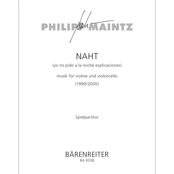 NAHT (yo no pido a la noche explicaciones) - Maintz, Philipp