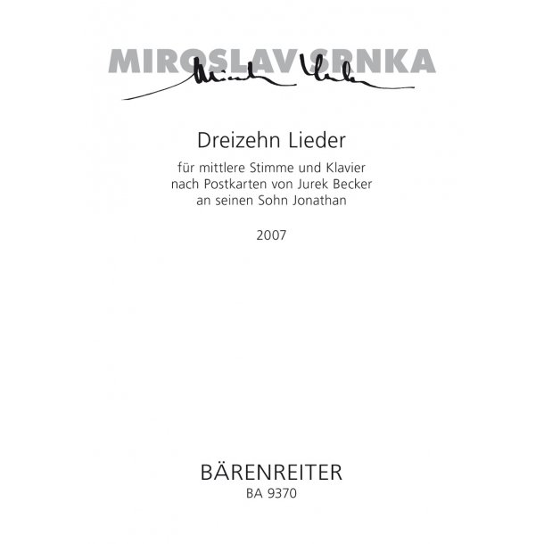 Dreizehn Lieder - Srnka, Miroslav
