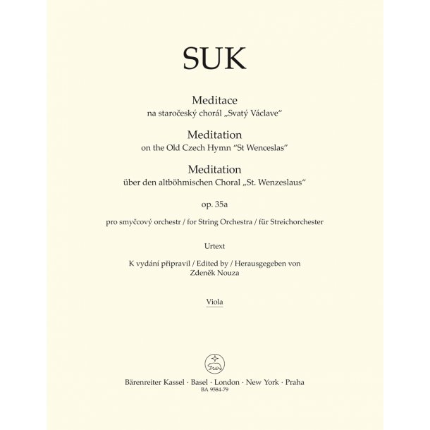 Meditation on the Old Czech Hymn "St Wenceslas" - Suk, Josef