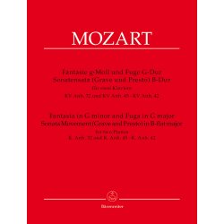 Fantasia in G minor and Fuga in G major, Sonata Movement (Grave and Presto) in B-flat major - Mozart, Wolfgang Amadeus