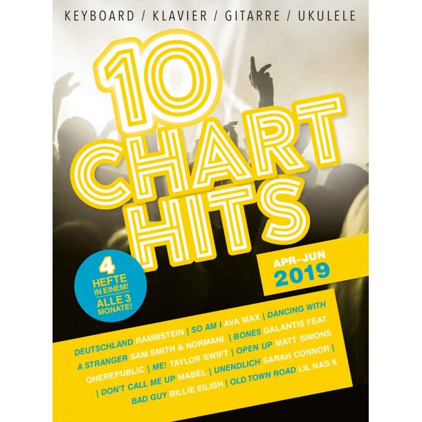 10 Charthits - Apr bis Jun 20194 Hefte in einem alle 3 Monate