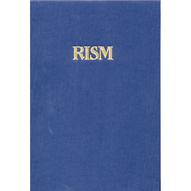 Internationales Quellenlexikon der Musik (RISM), Serie A/1.  - 