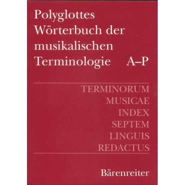 Polyglottes W&ouml;rterbuch der musikalischen Terminologie - 