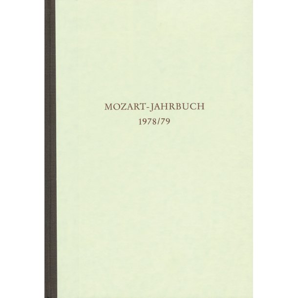 Mozart-Jahrbuch 1978/79 - 