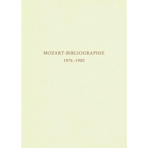 Mozart-Bibliographie. 1976-1980 - 