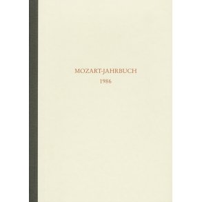 Mozart-Jahrbuch 1986 - 
