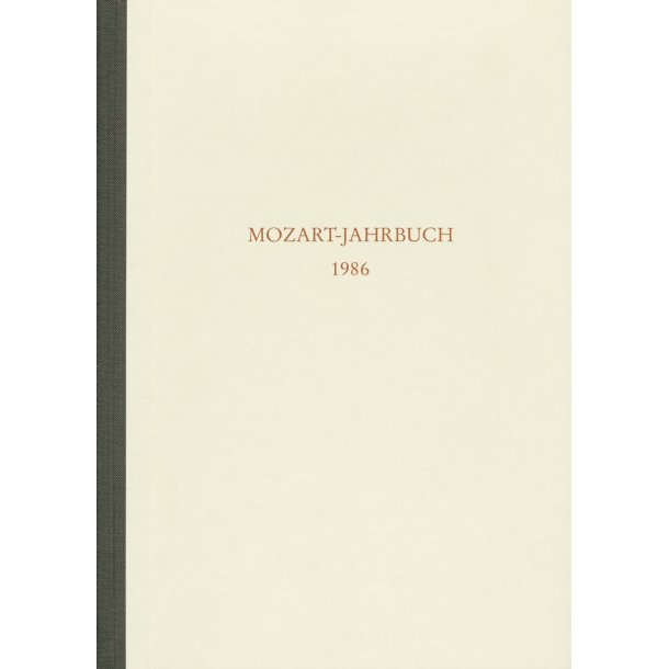 Mozart-Jahrbuch 1986 - 