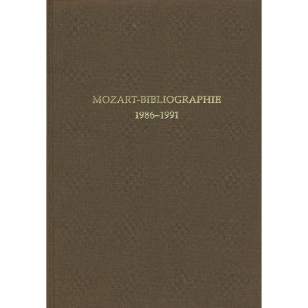 Mozart-Bibliographie. 1986-1991 - 