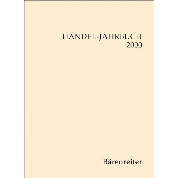 H&auml;ndel-Jahrbuch 2000, 46. Jahrgang - 