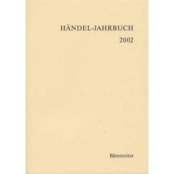 H&auml;ndel-Jahrbuch 2002, 46. Jahrgang - 