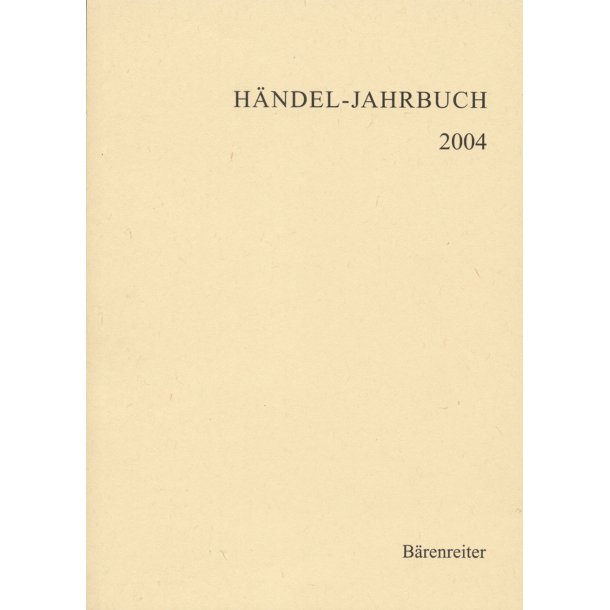 H&auml;ndel-Jahrbuch 2004, 50. Jahrgang - 