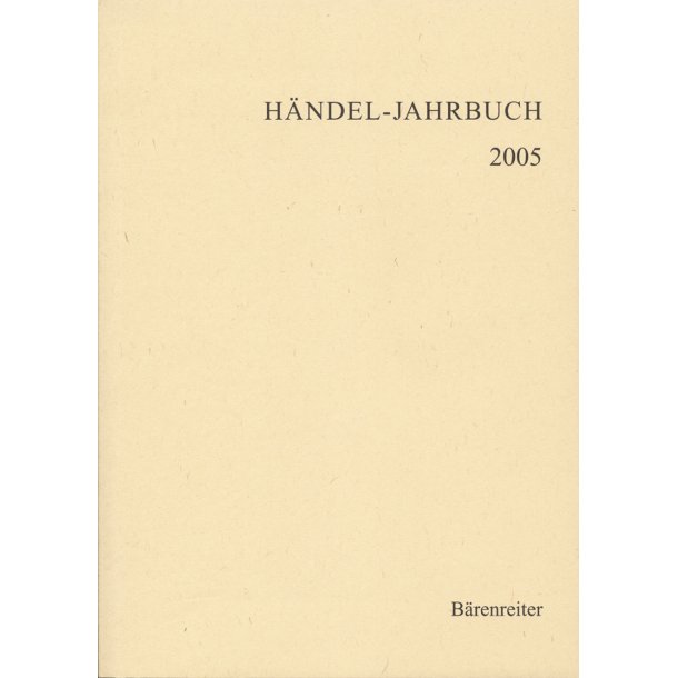 H&auml;ndel-Jahrbuch 2005, 51. Jahrgang - 