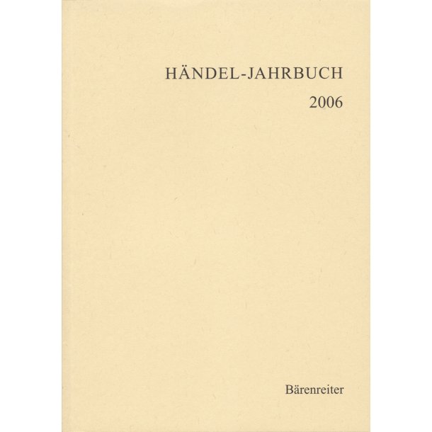 H&auml;ndel-Jahrbuch 2006, 52. Jahrgang - 