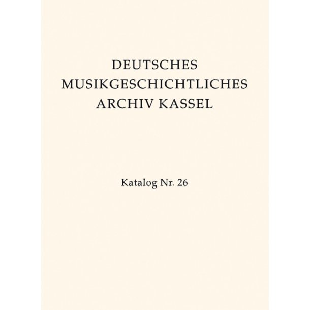 Deutsches MusikGeschichtliches Archiv Kassel. Katalog der Filmsammlung - 