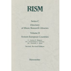Internationales Quellenlexikon der Musik (RISM), Serie C. Directory of Music Research Libraries. Sixteen European Countries - 