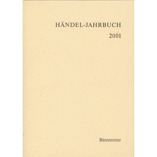H&auml;ndel-Jahrbuch 2001, 47. Jahrgang - 