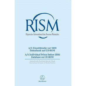 International Inventory of Musical Sources (RISM), series A/I. Individual Prints before 1800, Database on CD-ROM - 
