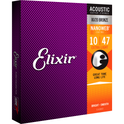 Elixir strings Nanoweb Extra Light Acoustic Western guitar 10-47