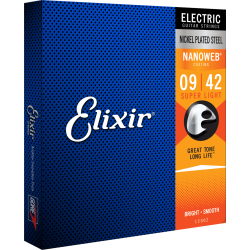 Elixir strings Nanoweb Electric guitar Nickel plated steel super light 09-42
