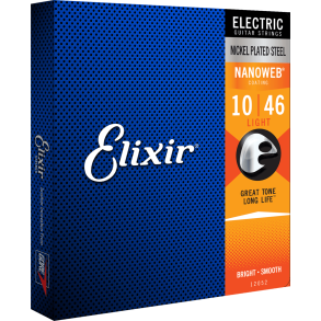 Elixir strings Nanoweb Electric guitar Nickel plated steel light 10-46 