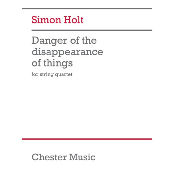 Danger of the disappearance of things