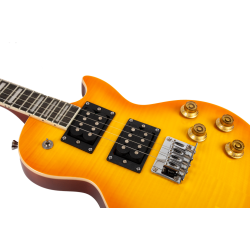 Centurion Tenor Electric Ukulele - Vintage Burst : Singlecut Shape. Solid Body