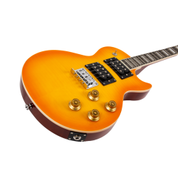 Centurion Tenor Electric Ukulele - Vintage Burst : Singlecut Shape. Solid Body