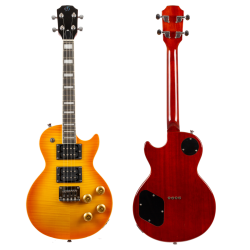 Centurion Tenor Electric Ukulele - Vintage Burst : Singlecut Shape. Solid Body