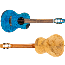 Flight Comet Tenor All Solid Electro Ukulele - Blue