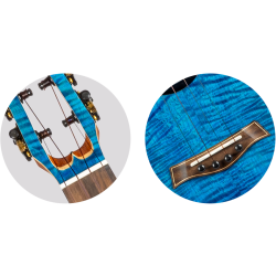 Flight Comet Tenor All Solid Electro Ukulele - Blue