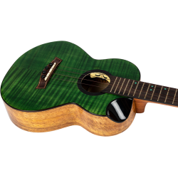 Flight Comet Tenor All Solid Electro Ukulele - Green