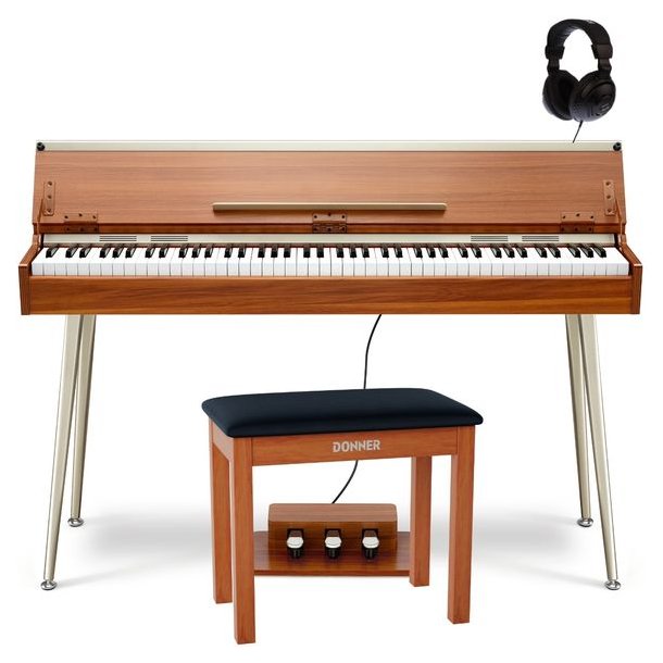 Donner DDP-80 PLUS Digitalpiano  nordisk design, kta spelknsla och komplett paket