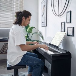 El og digital klaver pakke med Donner DEP-45 el-klaver m. stativ og pedal - 88 tangenter