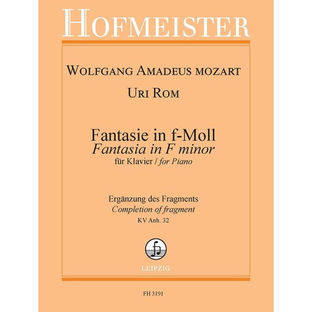 Fantasie in f-Moll f&uuml;r Klavier: Erg&auml;nzung des Fragments KV Anh. 32
