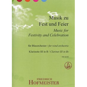 Musik zu Fest und Feier / Klarinette III in B