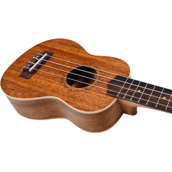 Sopran Ukulele i Mahogni med kvalitetstaske Flight DUS321 