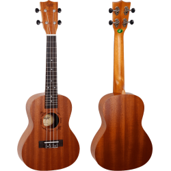 Concert Ukulele frn Flight - i Sapele med kvalitet vska