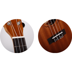 Concert Ukulele frn Flight - i Sapele med kvalitet vska