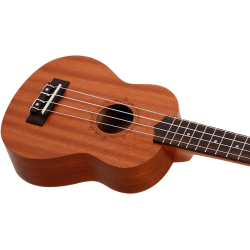 Soprano Ukulele frn Flight - i Sapele tr med kvalitets vska