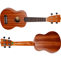 Soprano Ukulele frn Flight - i Sapele tr med kvalitets vska