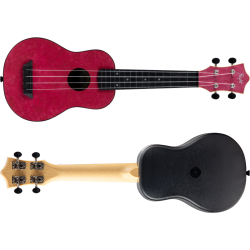 TUS65 Shimmer Travel sopran Ukulele - Ruby