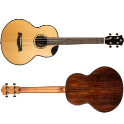 Flight Aurora Solid Top Baritone Electro Ukulele - Nat