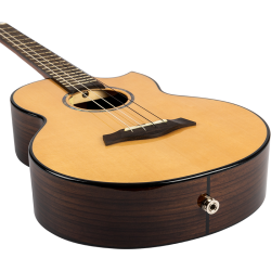 Flight Aurora Solid Top Baritone Electro Ukulele - Nat