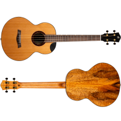 Lily Baritone Electro Ukulele : Solid Top, Steel String
